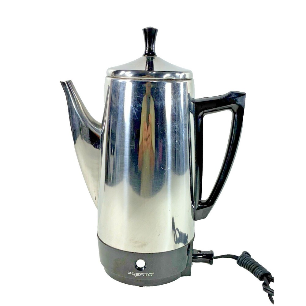 Presto Stainless Steel Electric 12 Cup Percolator Model #0281105 Tested